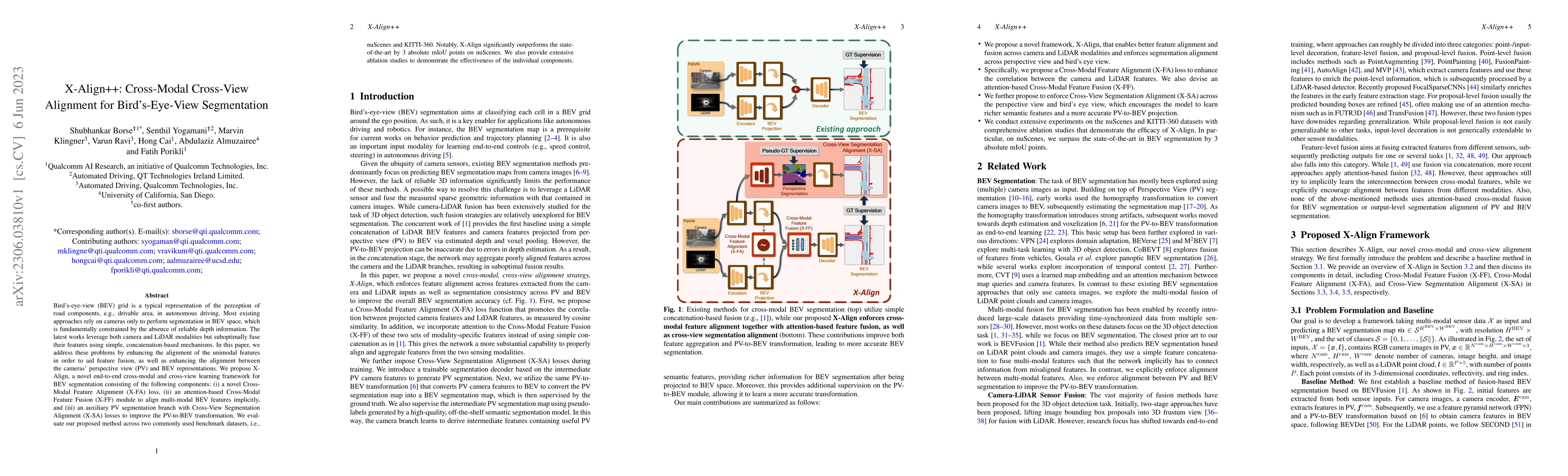 Thumbnail for X-Align++: cross-modal cross-view alignment for Bird's-eye-view
  segmentation