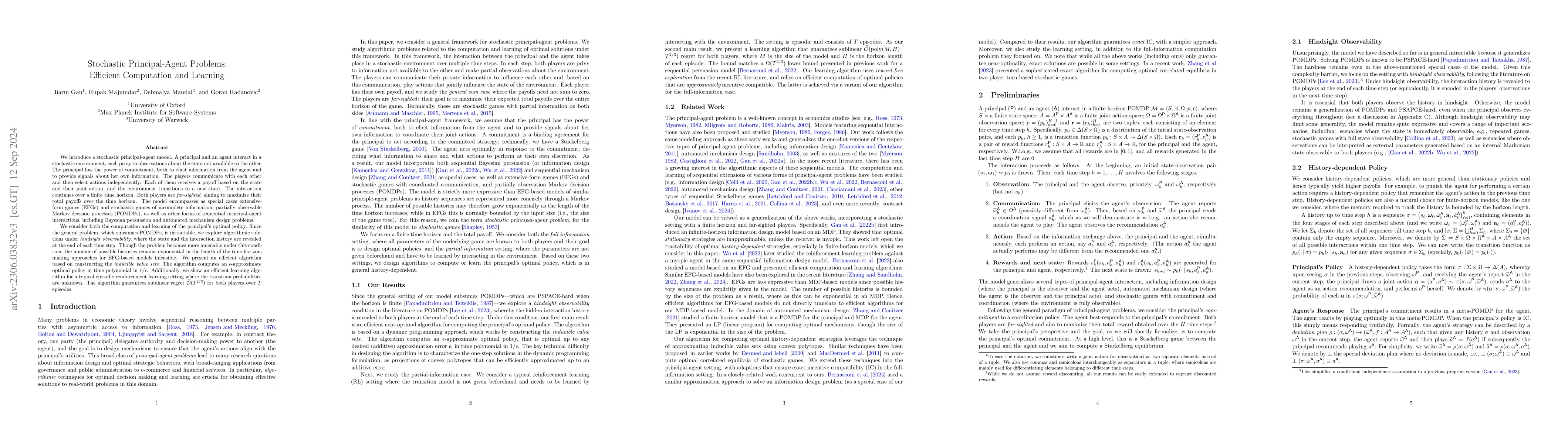 Thumbnail for Sequential Principal-Agent Problems with Communication: Efficient
  Computation and Learning