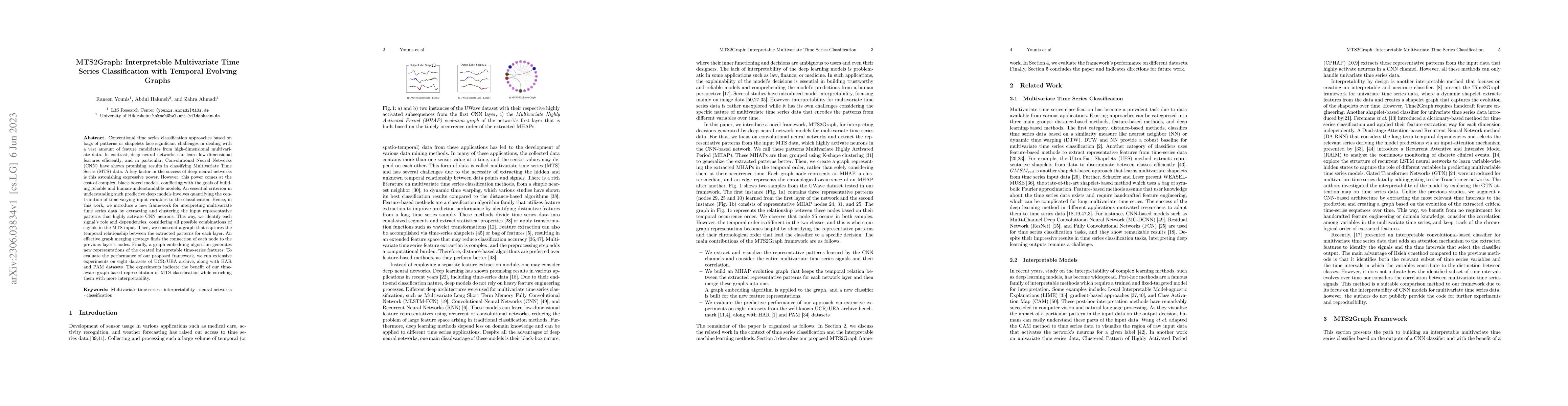 Thumbnail for MTS2Graph: Interpretable Multivariate Time Series Classification with
  Temporal Evolving Graphs