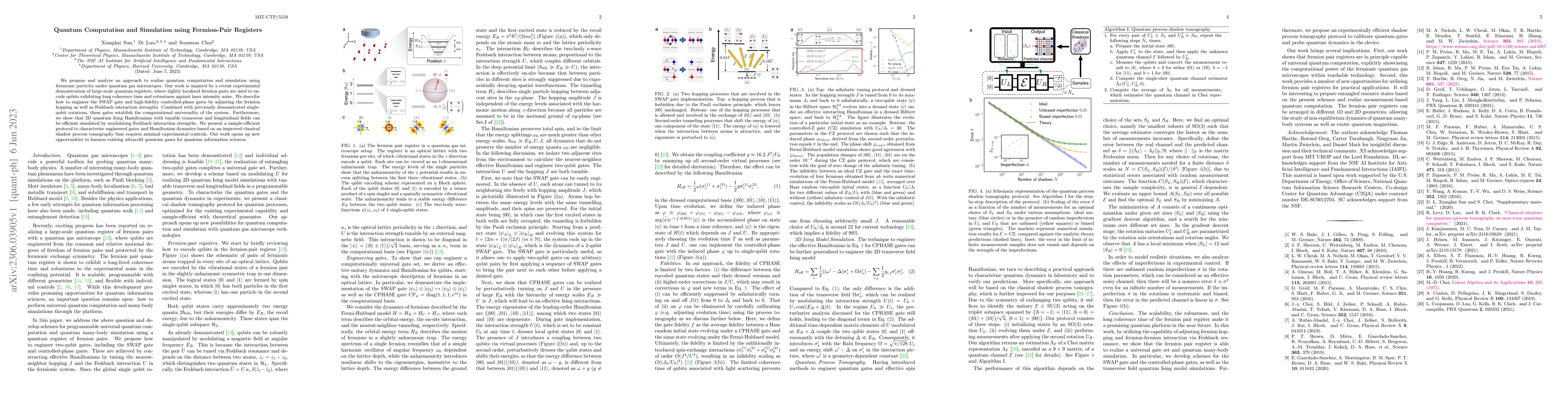 Thumbnail for Quantum Computation and Simulation using Fermion-Pair Registers