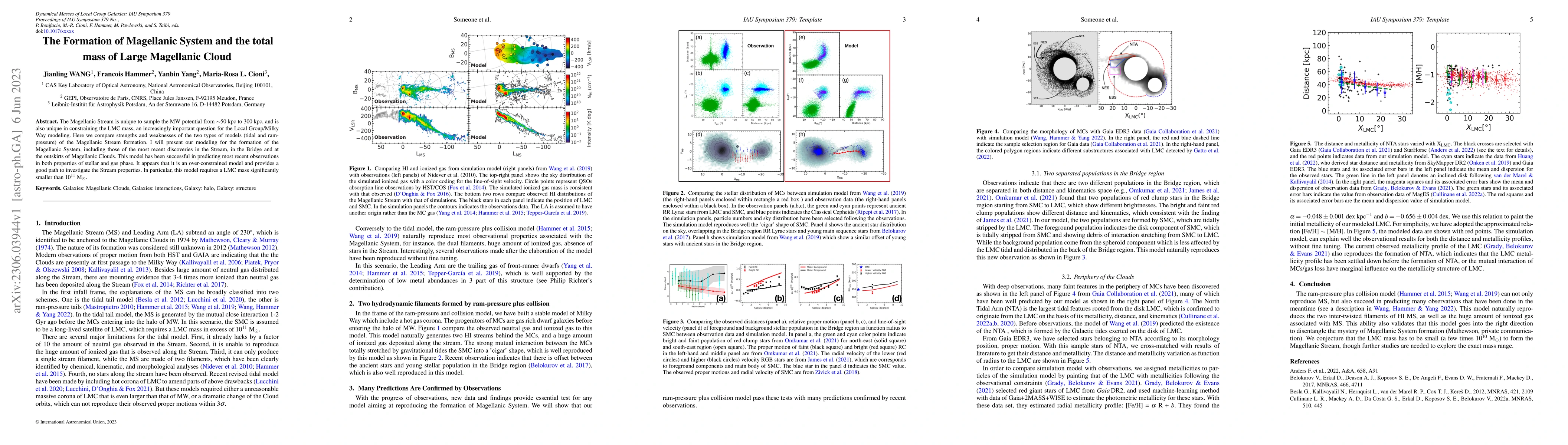 Thumbnail for The Formation of Magellanic System and the total mass of Large
  Magellanic Cloud