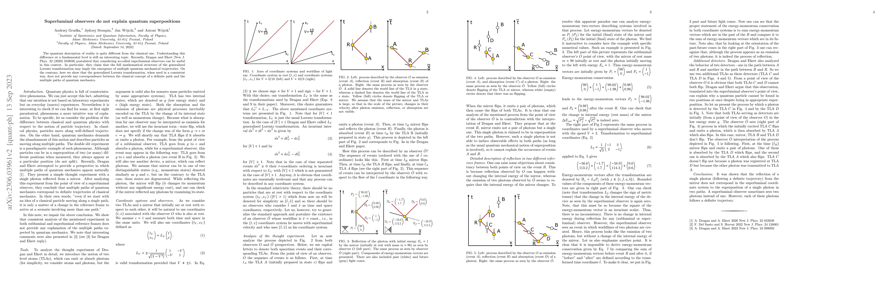 Thumbnail for Superluminal observers do not explain quantum superpositions