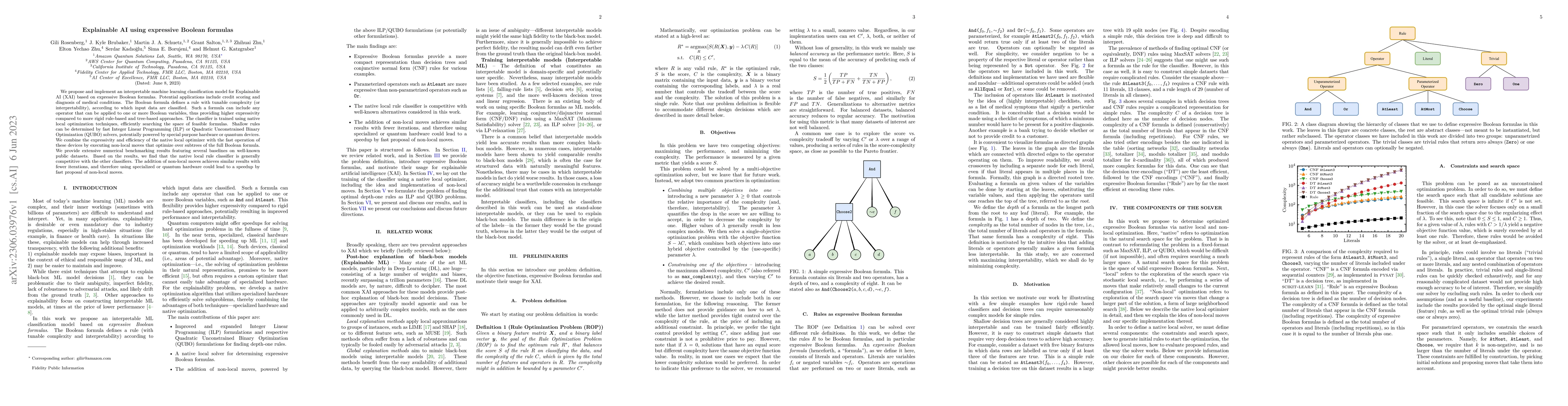 Thumbnail for Explainable AI using expressive Boolean formulas