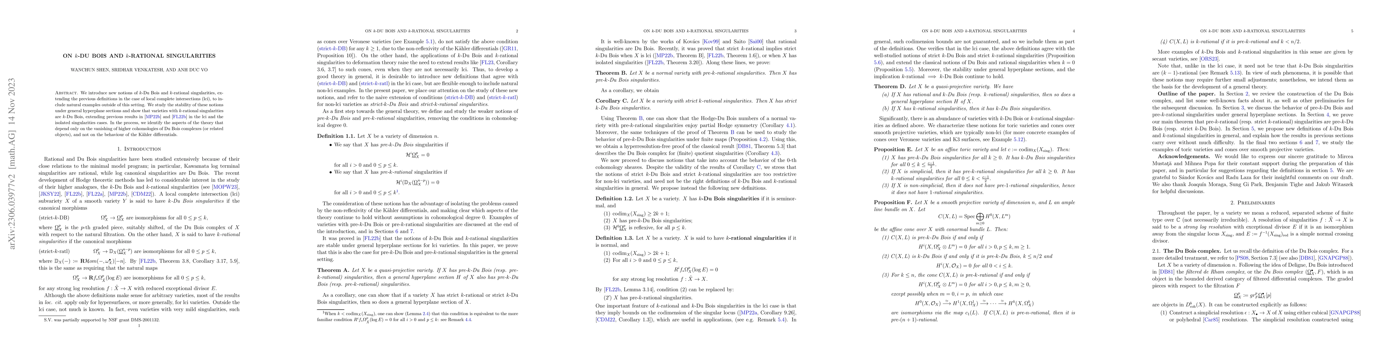 Thumbnail for On $k$-Du Bois and $k$-rational singularities