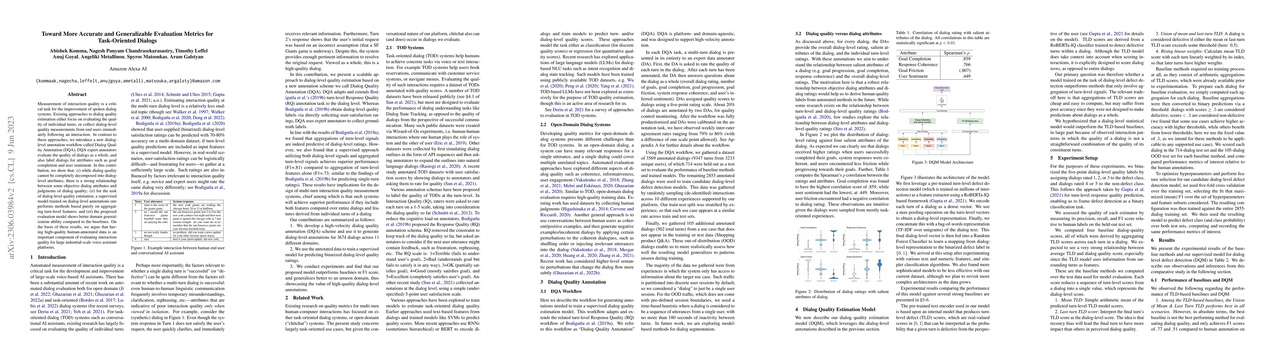 Thumbnail for Toward More Accurate and Generalizable Evaluation Metrics for
  Task-Oriented Dialogs