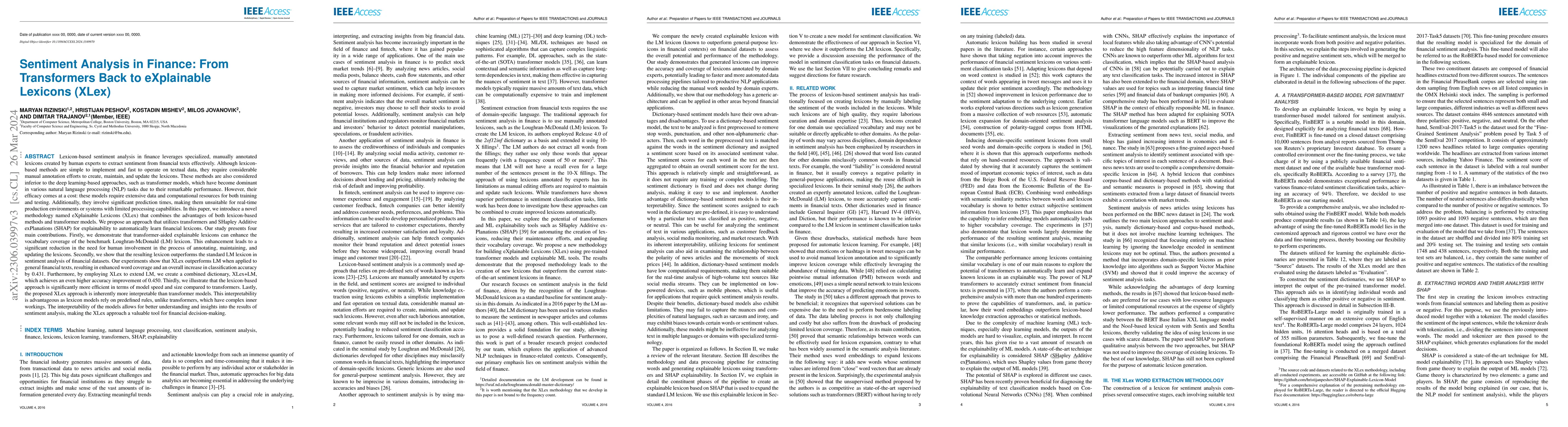 Thumbnail for Sentiment Analysis in Finance: From Transformers Back to eXplainable
  Lexicons (XLex)