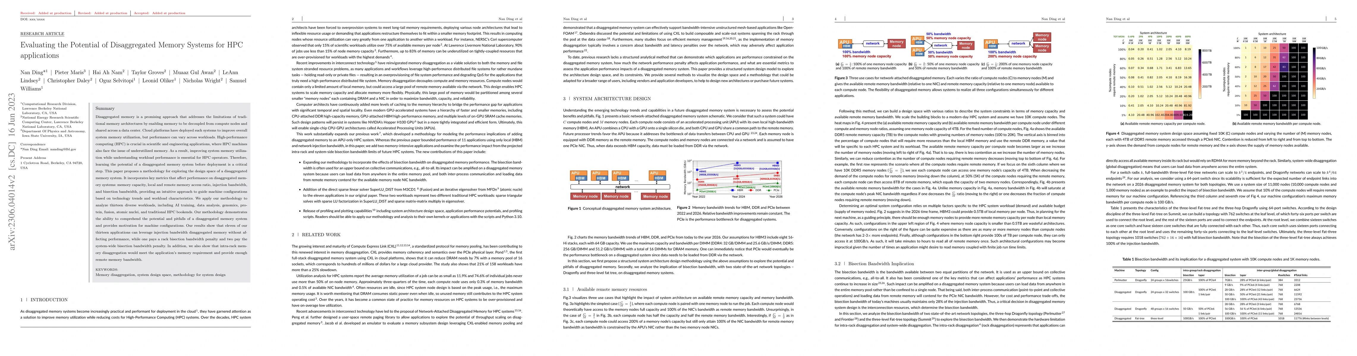 Thumbnail for Evaluating the Potential of Disaggregated Memory Systems for HPC
  applications