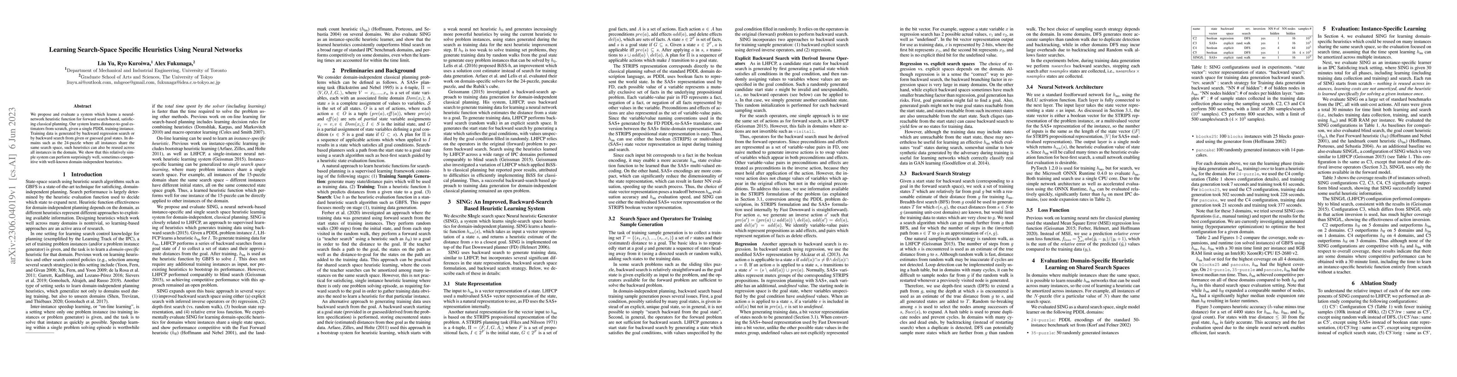 Thumbnail for Learning Search-Space Specific Heuristics Using Neural Networks