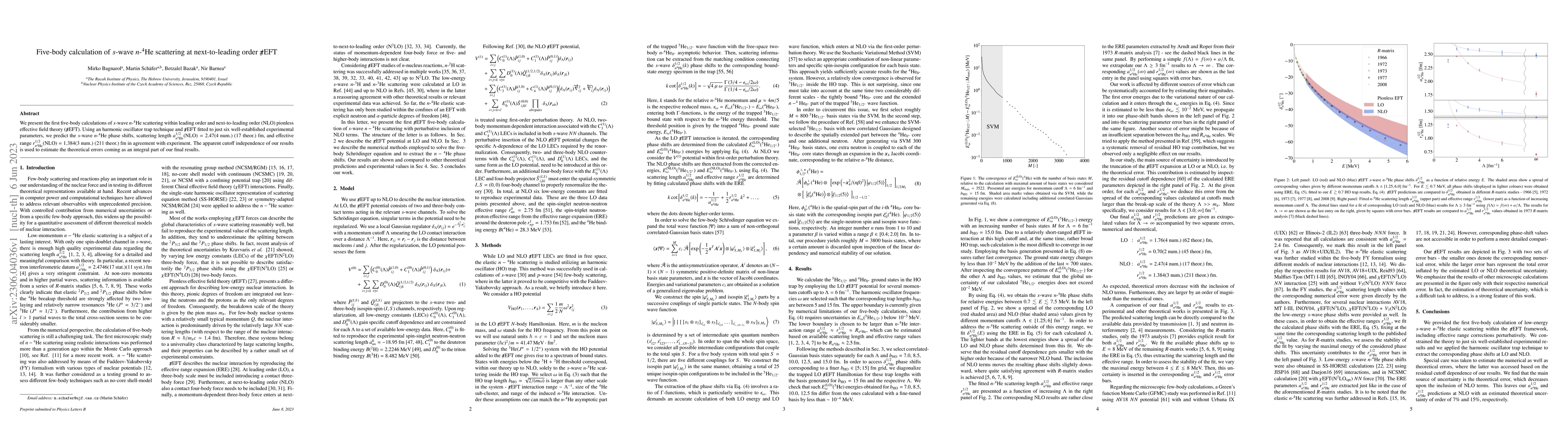 Thumbnail for Five-body calculation of $s$-wave $n$-$^4$He scattering at
  next-to-leading order pionless effective field theory