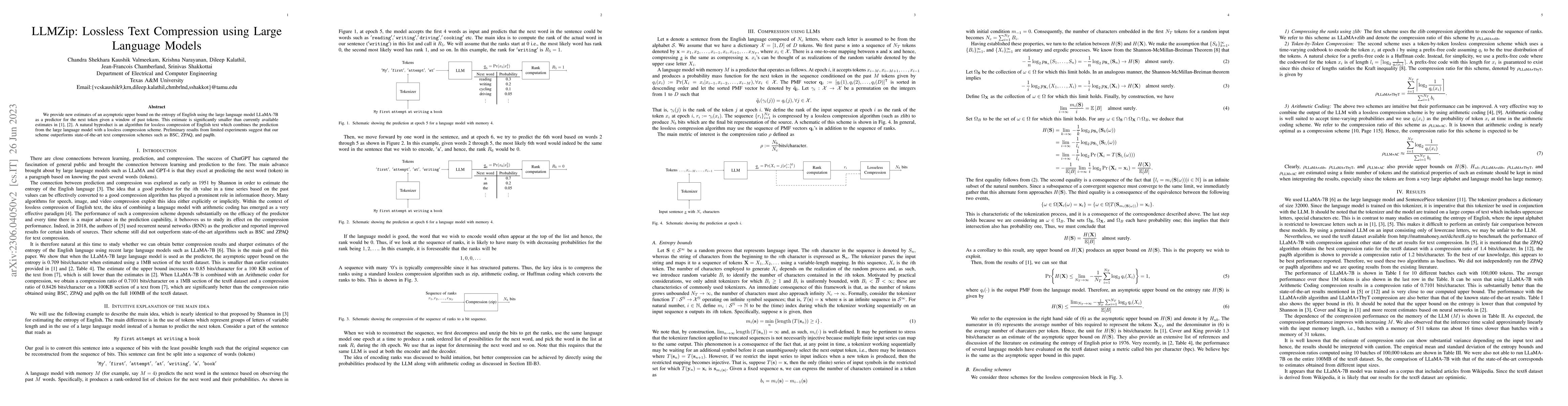 Thumbnail for LLMZip: Lossless Text Compression using Large Language Models