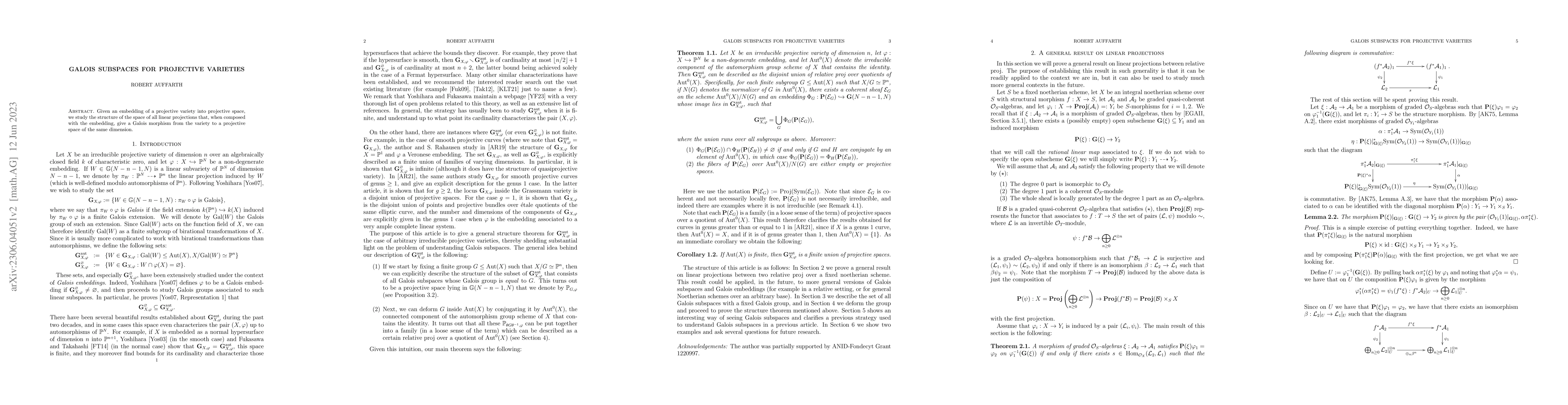 Thumbnail for Galois subspaces for projective varieties