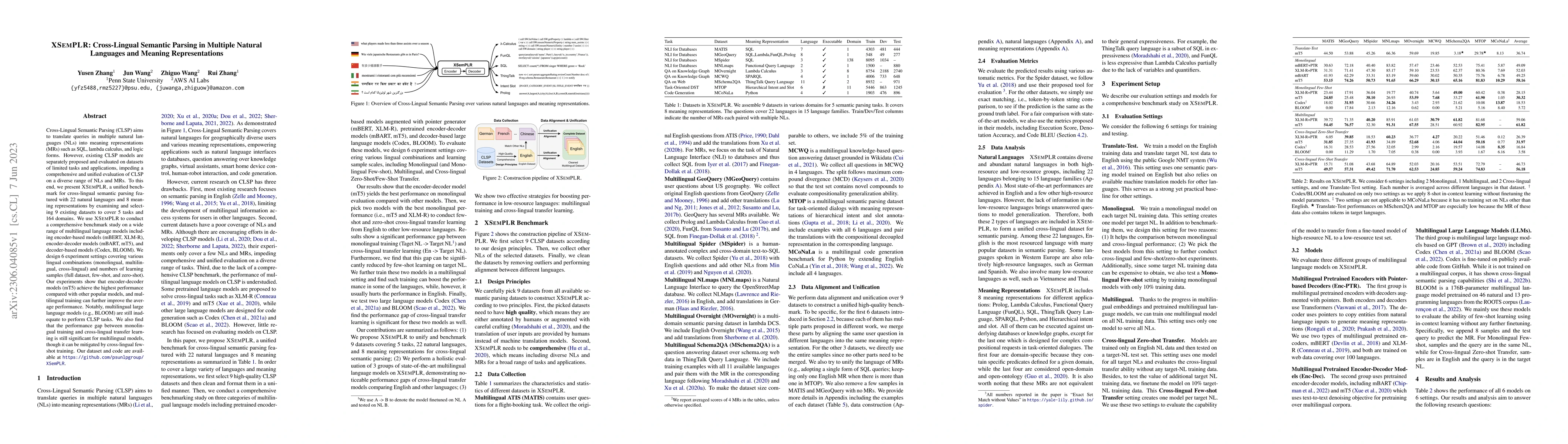 Thumbnail for XSemPLR: Cross-Lingual Semantic Parsing in Multiple Natural Languages
  and Meaning Representations