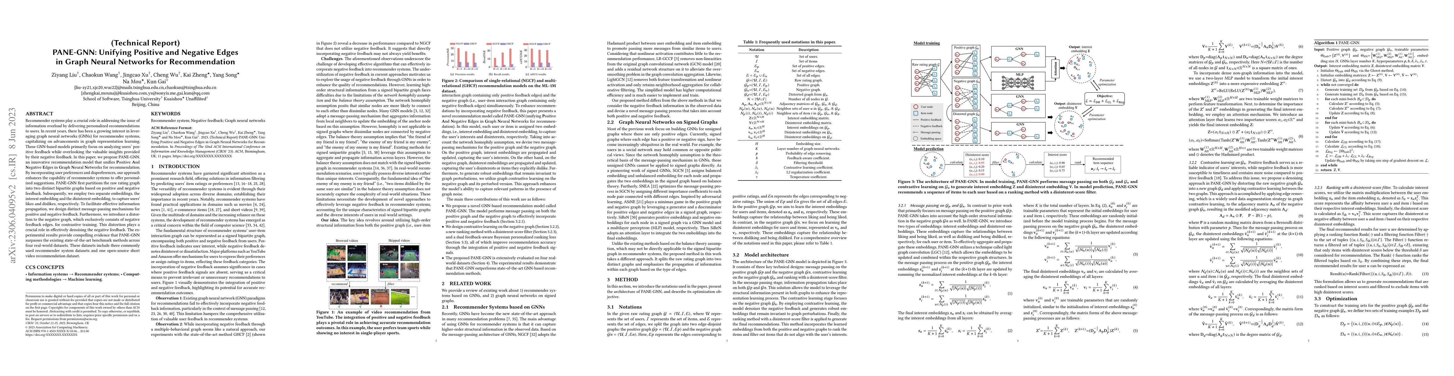 Thumbnail for PANE-GNN: Unifying Positive and Negative Edges in Graph Neural Networks
  for Recommendation