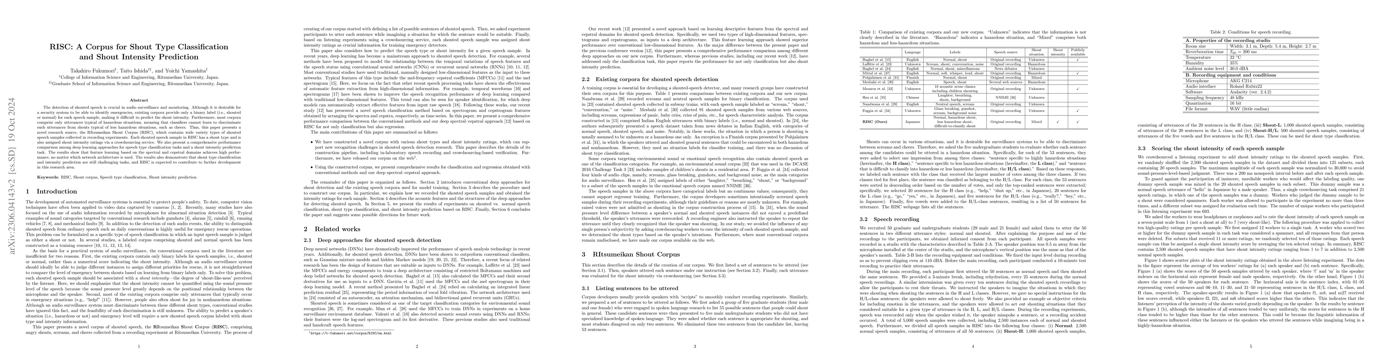 Thumbnail for RISC: A Corpus for Shout Type Classification and Shout Intensity
  Prediction