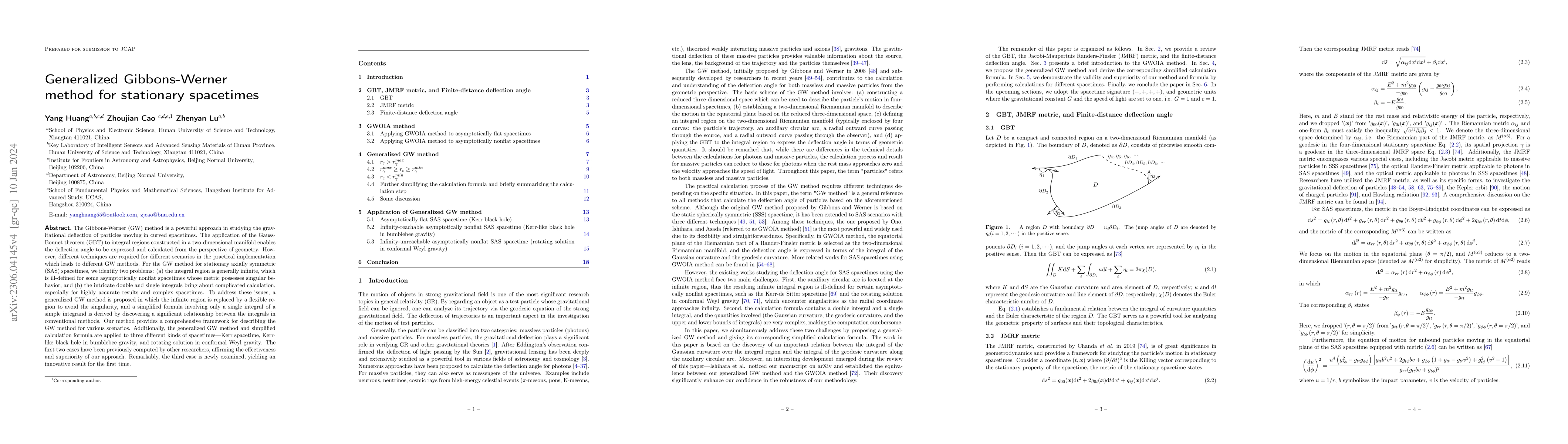 Thumbnail for Generalized Gibbons-Werner method for stationary spacetimes