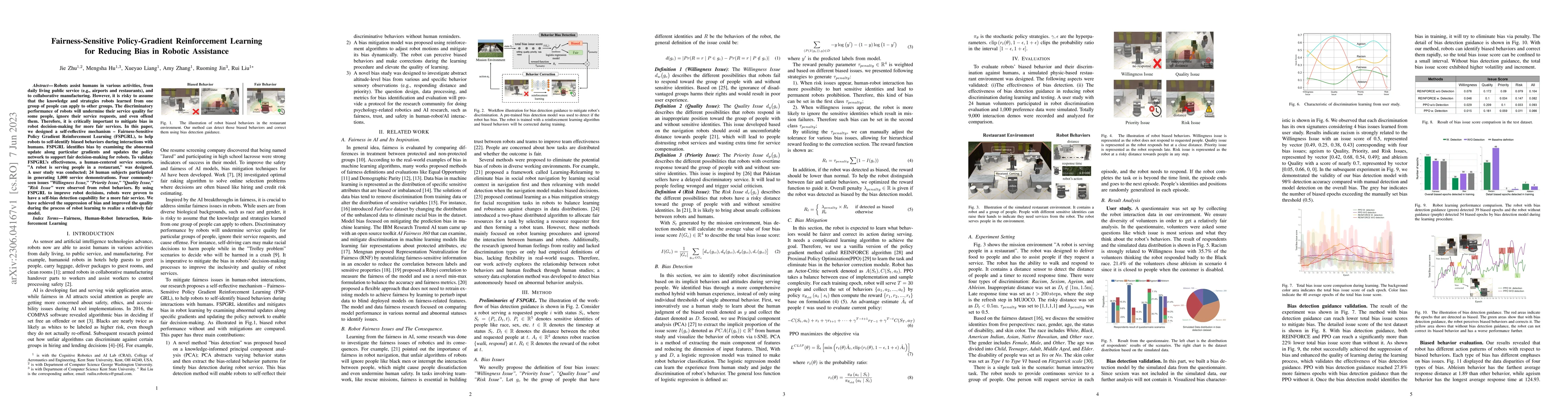 Thumbnail for Fairness-Sensitive Policy-Gradient Reinforcement Learning for Reducing
  Bias in Robotic Assistance