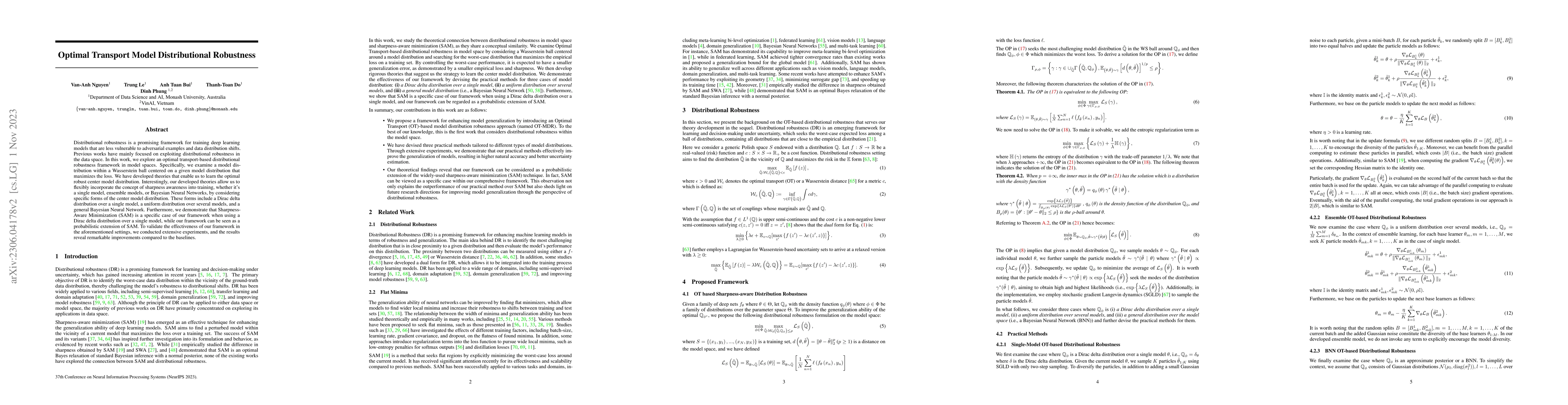 Thumbnail for Optimal Transport Model Distributional Robustness