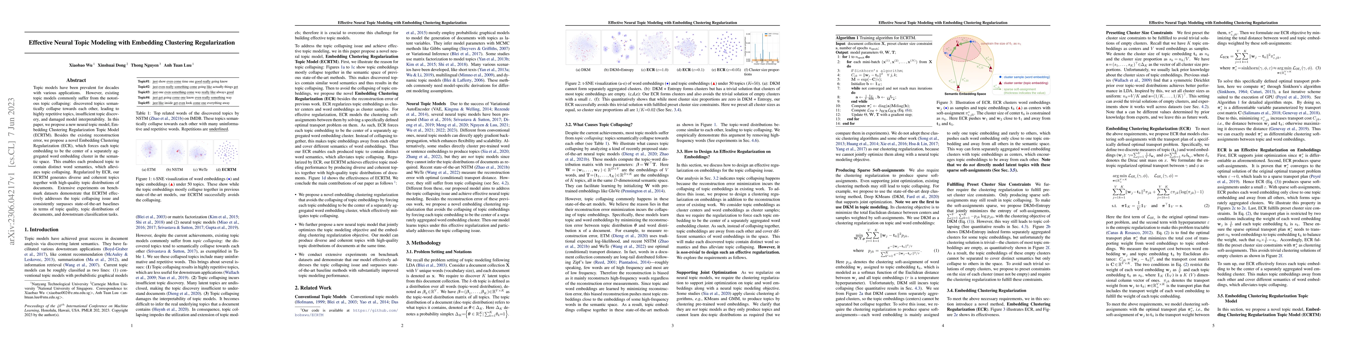 Thumbnail for Effective Neural Topic Modeling with Embedding Clustering Regularization