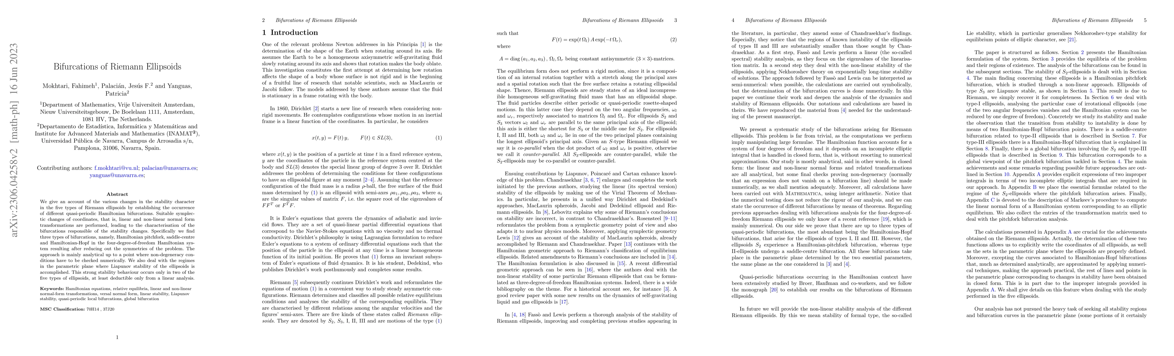 Thumbnail for Bifurcations of Riemann Ellipsoids
