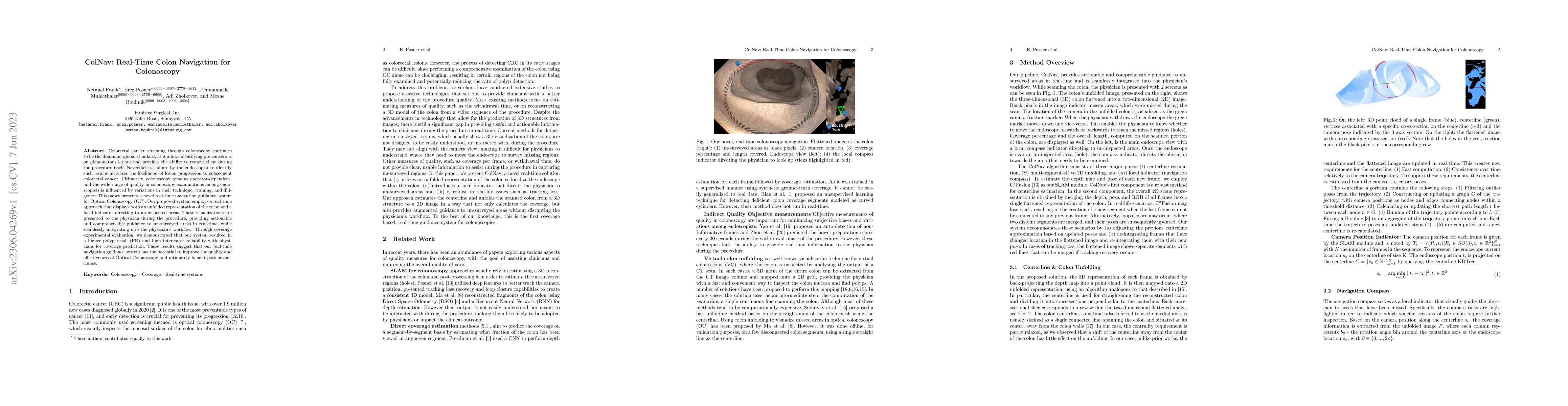 Thumbnail for ColNav: Real-Time Colon Navigation for Colonoscopy