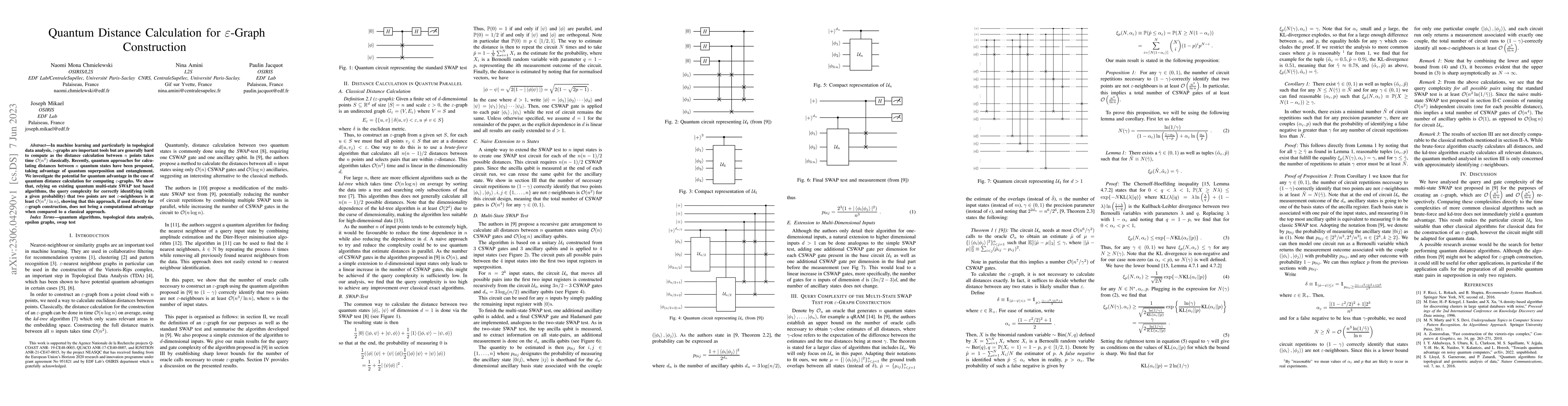Thumbnail for Quantum Distance Calculation for $\epsilon$-Graph Construction