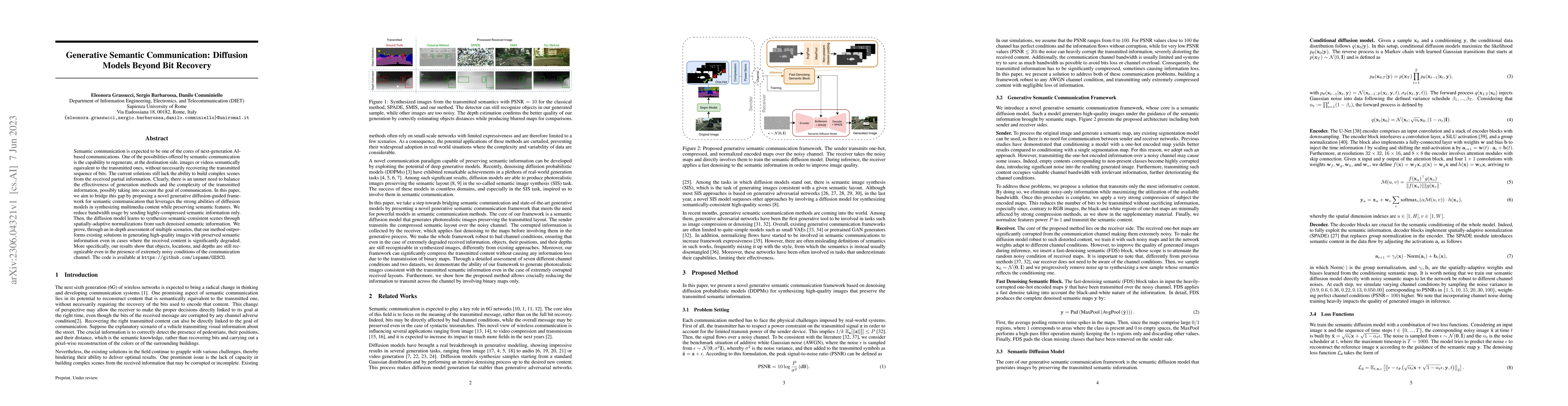 Thumbnail for Generative Semantic Communication: Diffusion Models Beyond Bit Recovery