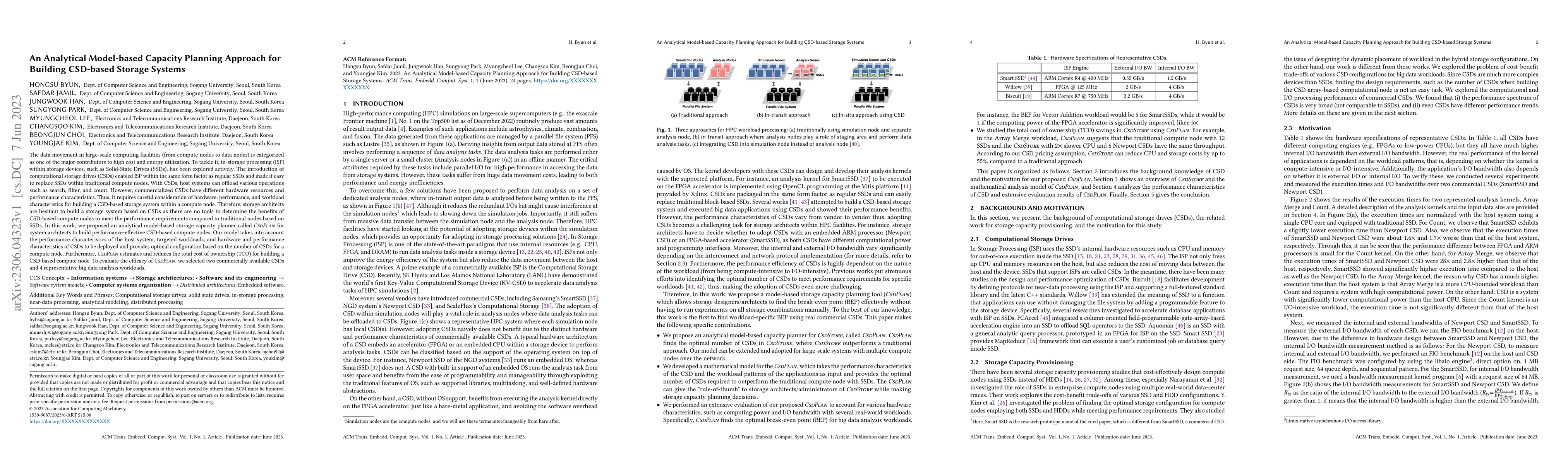 Thumbnail for An Analytical Model-based Capacity Planning Approach for Building
  CSD-based Storage Systems