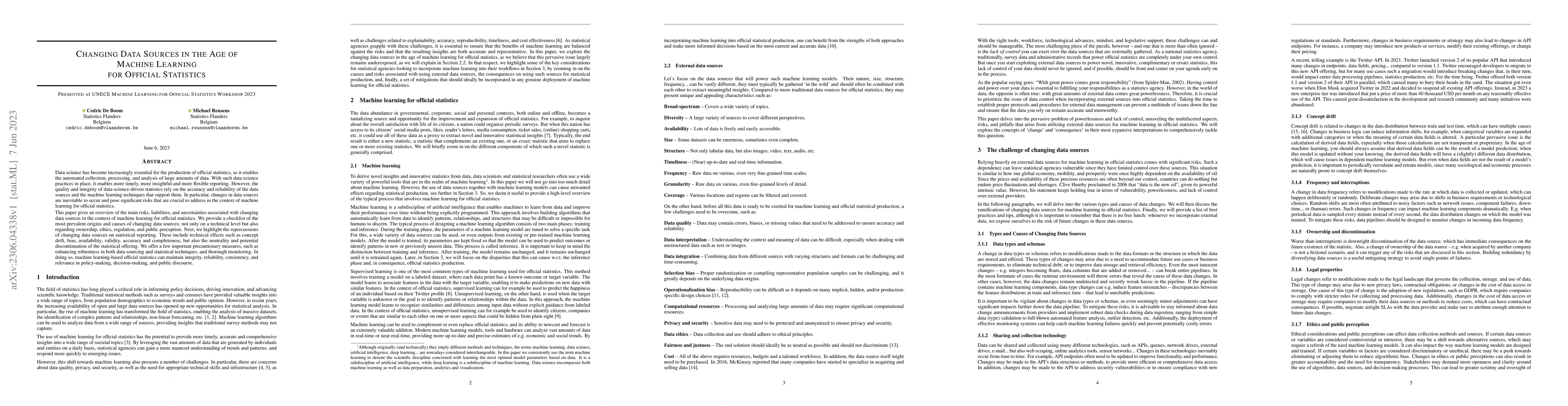 Thumbnail for Changing Data Sources in the Age of Machine Learning for Official
  Statistics