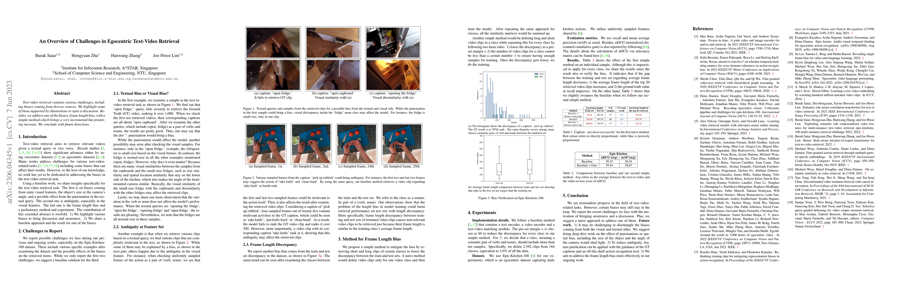 Thumbnail for An Overview of Challenges in Egocentric Text-Video Retrieval