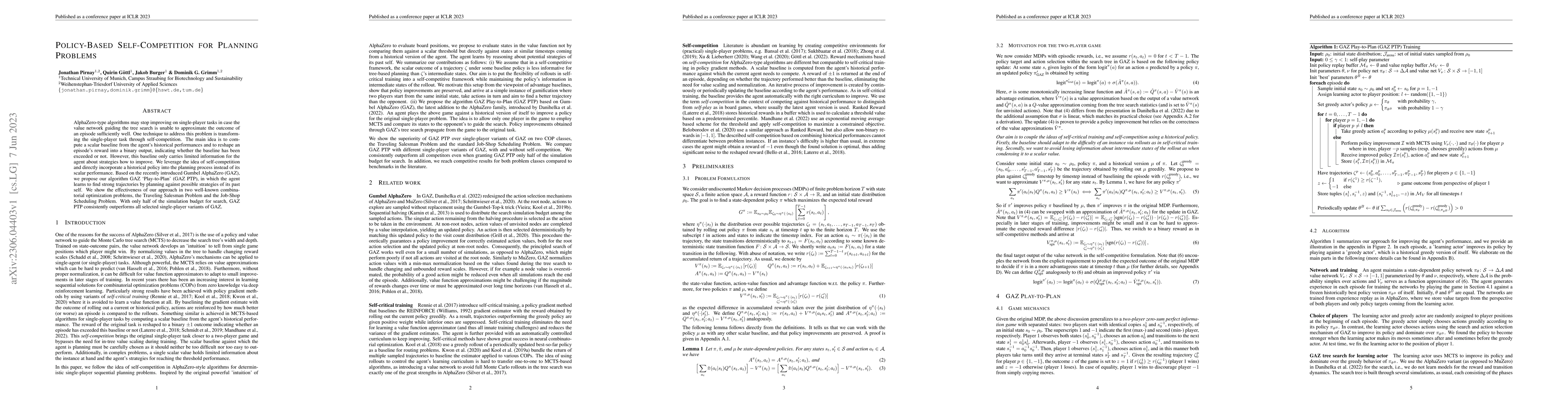 Thumbnail for Policy-Based Self-Competition for Planning Problems