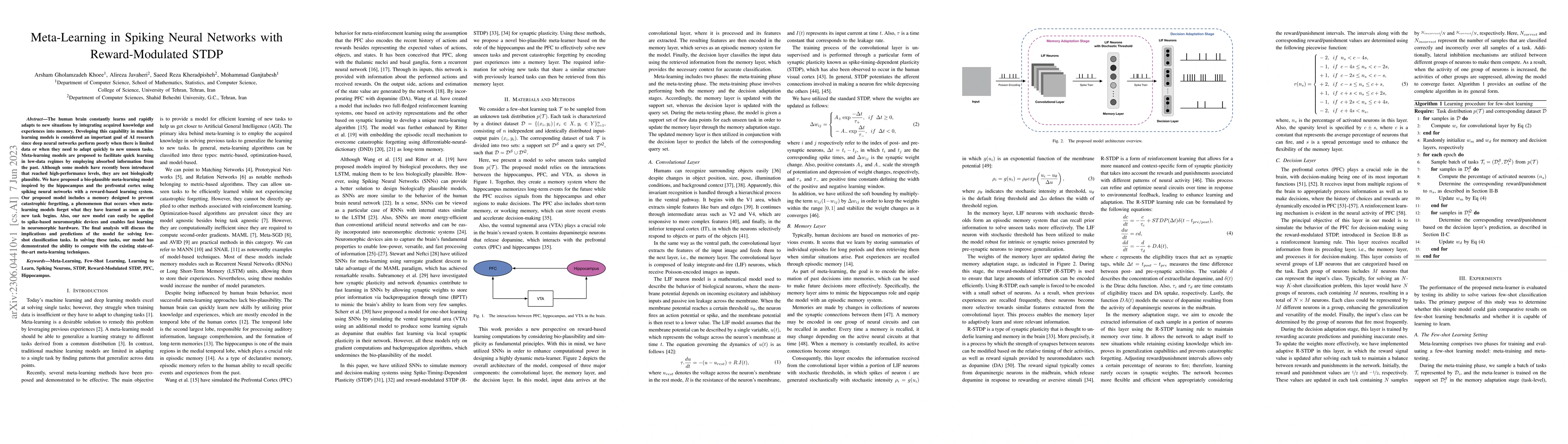 Thumbnail for Meta-Learning in Spiking Neural Networks with Reward-Modulated STDP