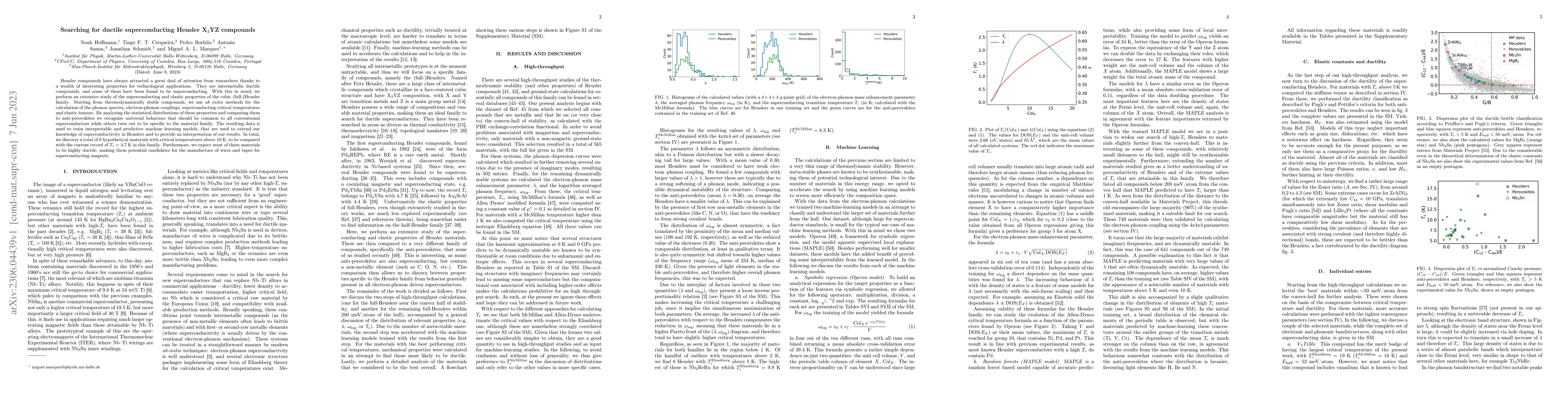 Thumbnail for Searching for ductile superconducting Heusler X2YZ compounds