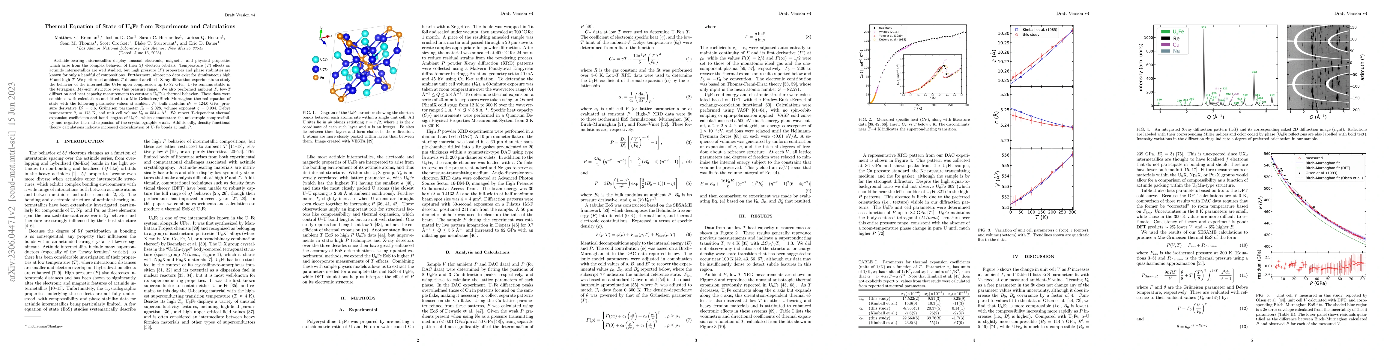 Thumbnail for Thermal Equation of State of U$_6$Fe from Experiments and Calculations