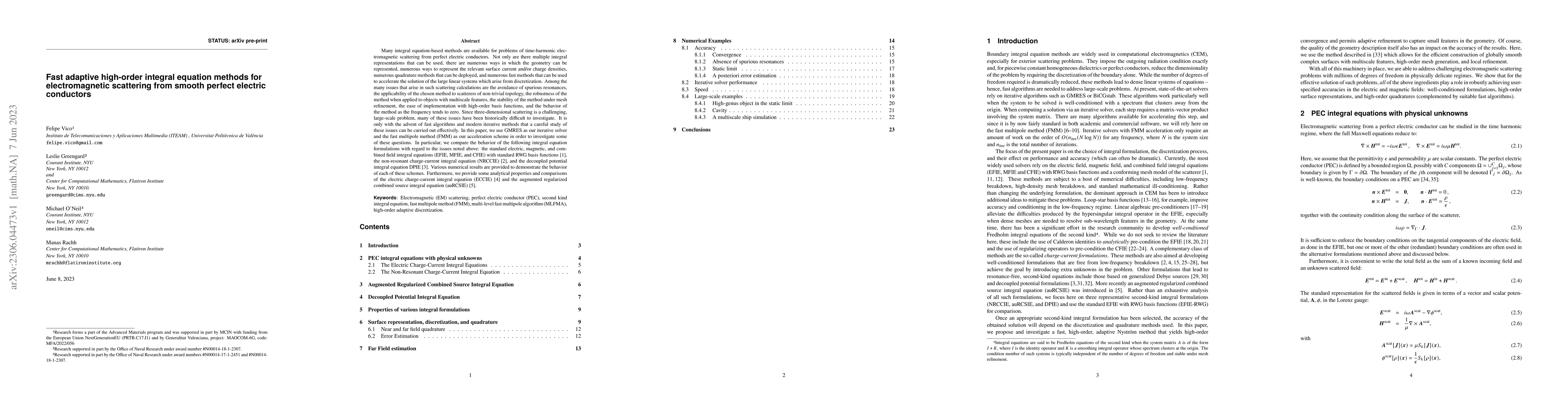 Thumbnail for Fast adaptive high-order integral equation methods for electromagnetic
  scattering from smooth perfect electric conductors