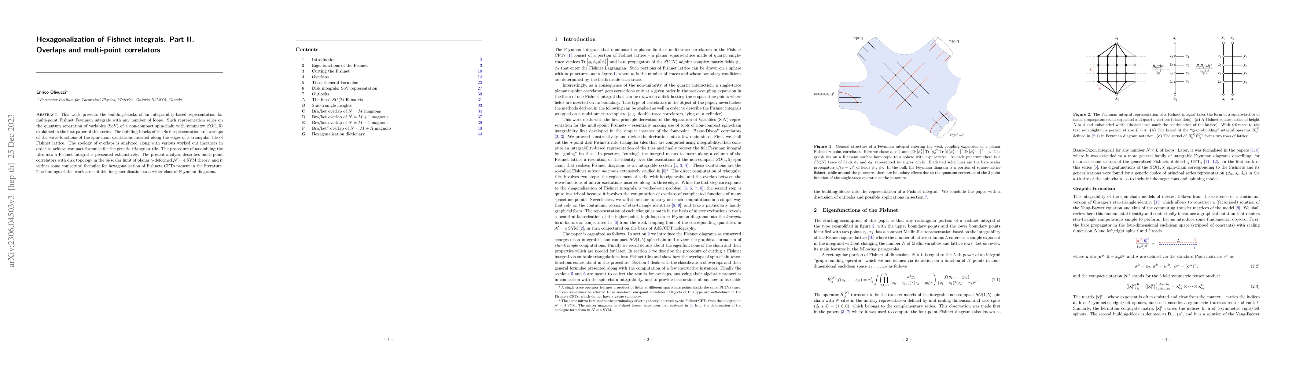 Thumbnail for Hexagonalization of Fishnet integrals II: overlaps and multi-point
  correlators