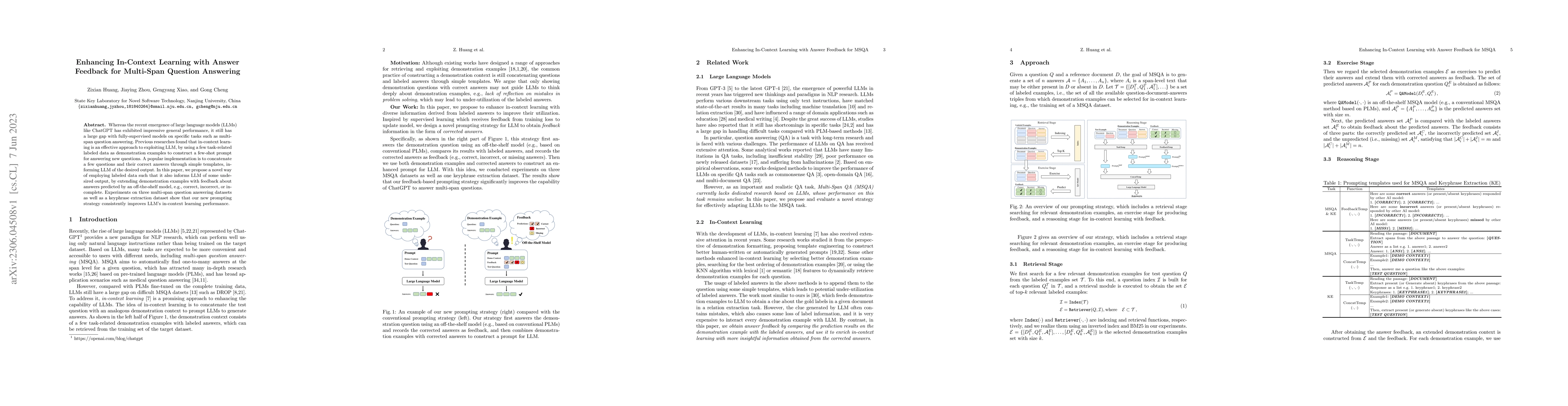 Thumbnail for Enhancing In-Context Learning with Answer Feedback for Multi-Span
  Question Answering