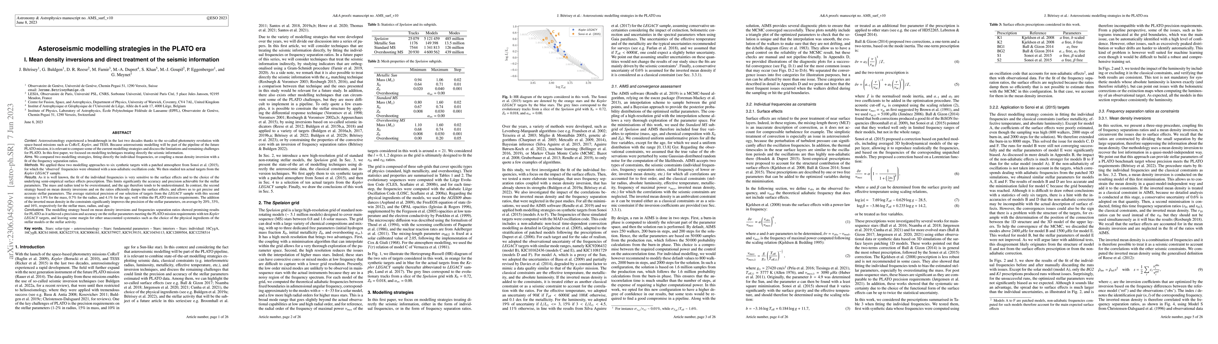 Thumbnail for Asteroseismic modelling strategies in the PLATO era I. Mean density
  inversions and direct treatment of the seismic information