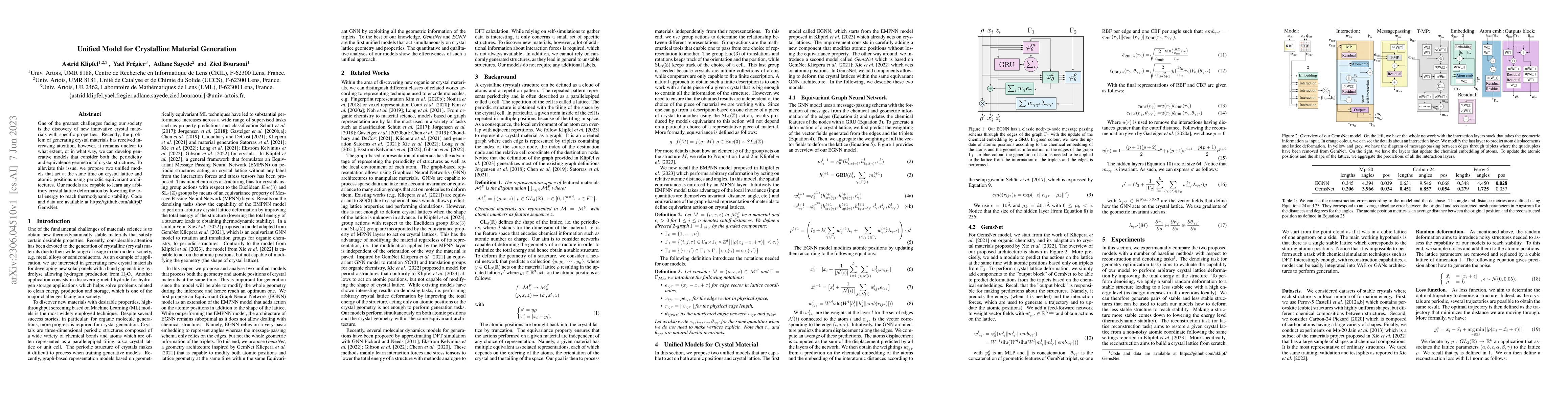 Thumbnail for Unified Model for Crystalline Material Generation