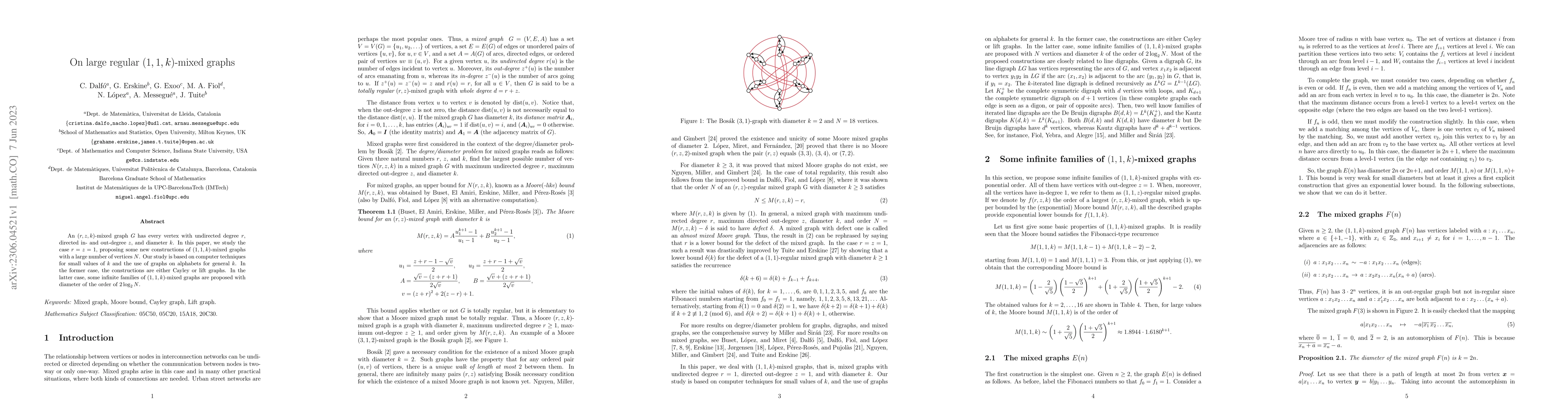 Thumbnail for On large regular (1,1,k)-mixed graphs