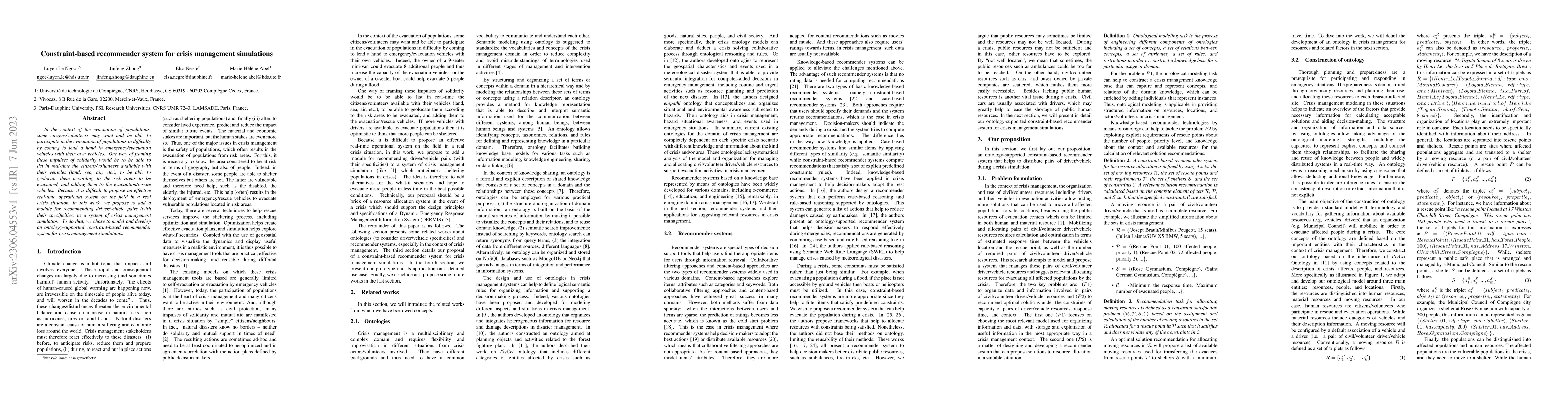 Thumbnail for Constraint-based recommender system for crisis management simulations