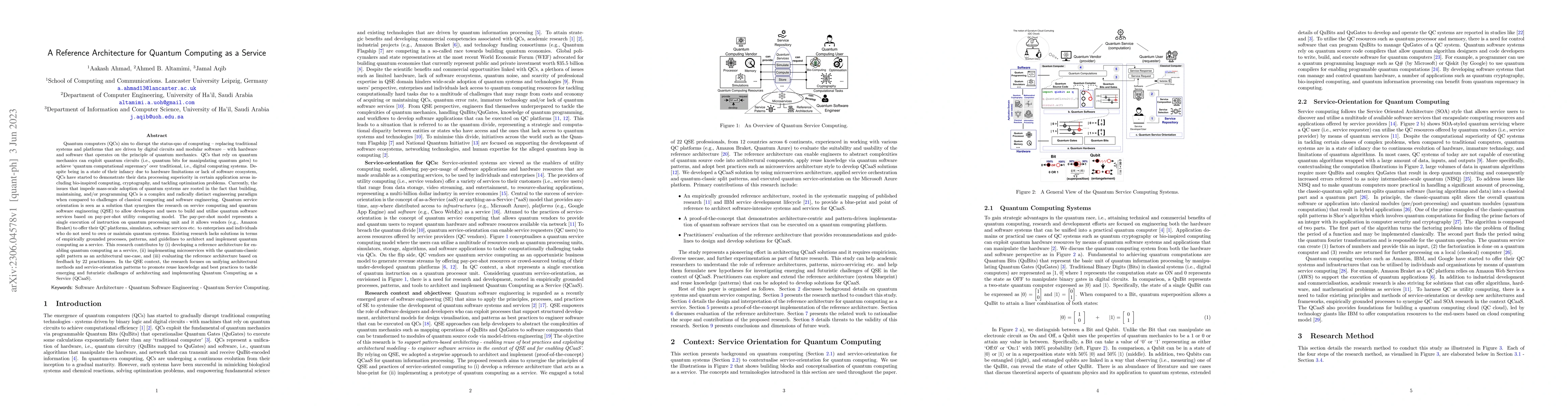 Thumbnail for A Reference Architecture for Quantum Computing as a Service