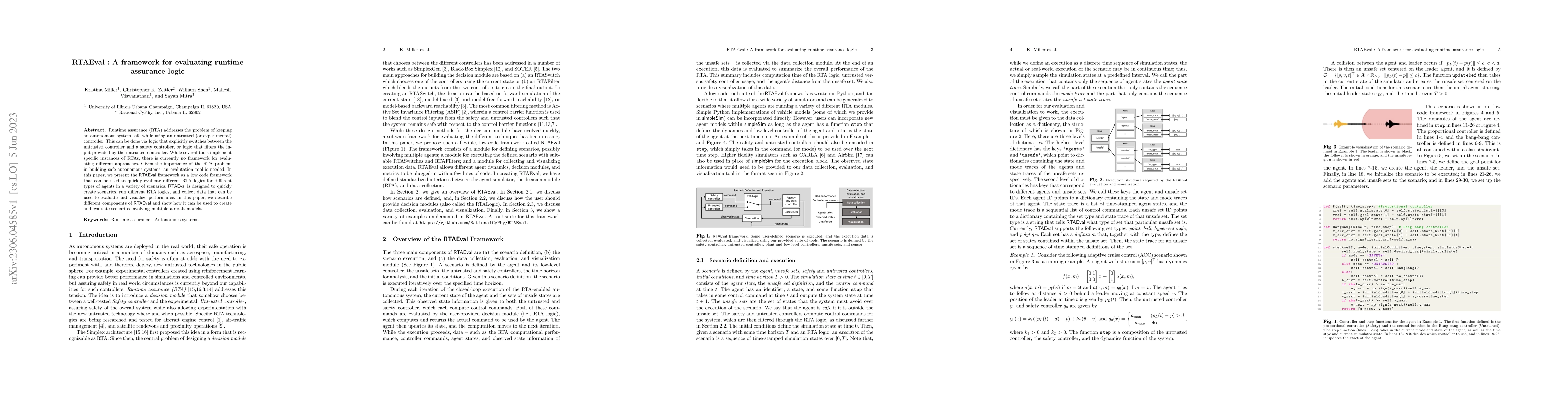 Thumbnail for RTAEval: A framework for evaluating runtime assurance logic