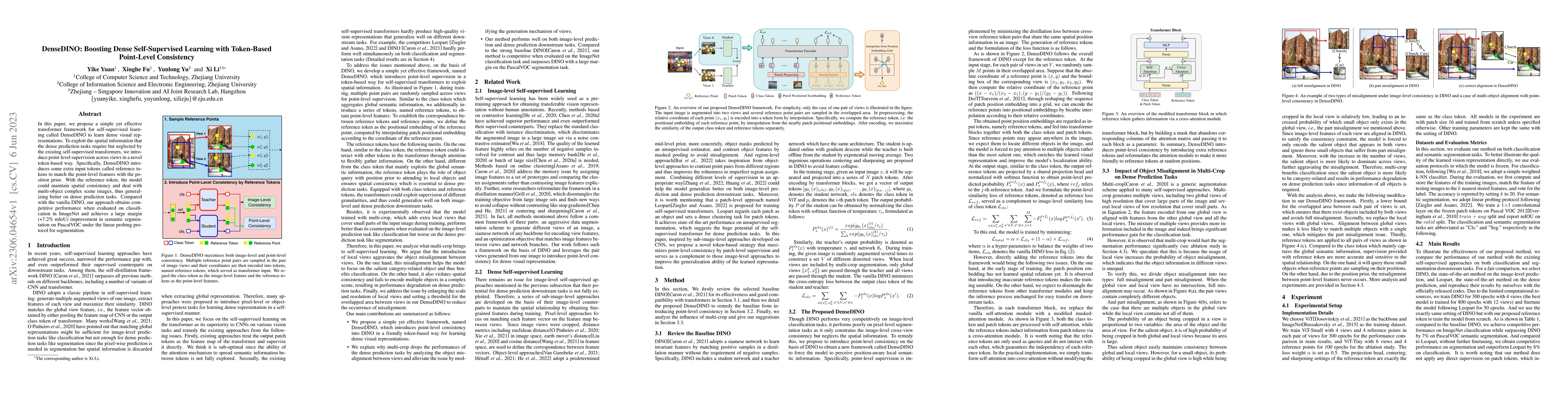 Thumbnail for DenseDINO: Boosting Dense Self-Supervised Learning with Token-Based
  Point-Level Consistency