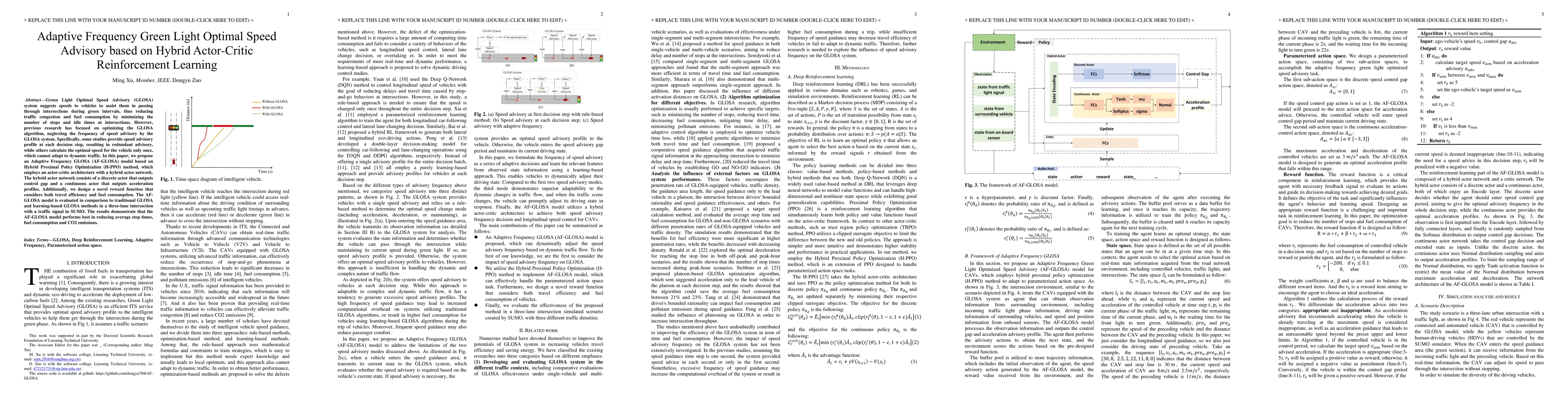Thumbnail for Adaptive Frequency Green Light Optimal Speed Advisory based on Hybrid
  Actor-Critic Reinforcement Learning