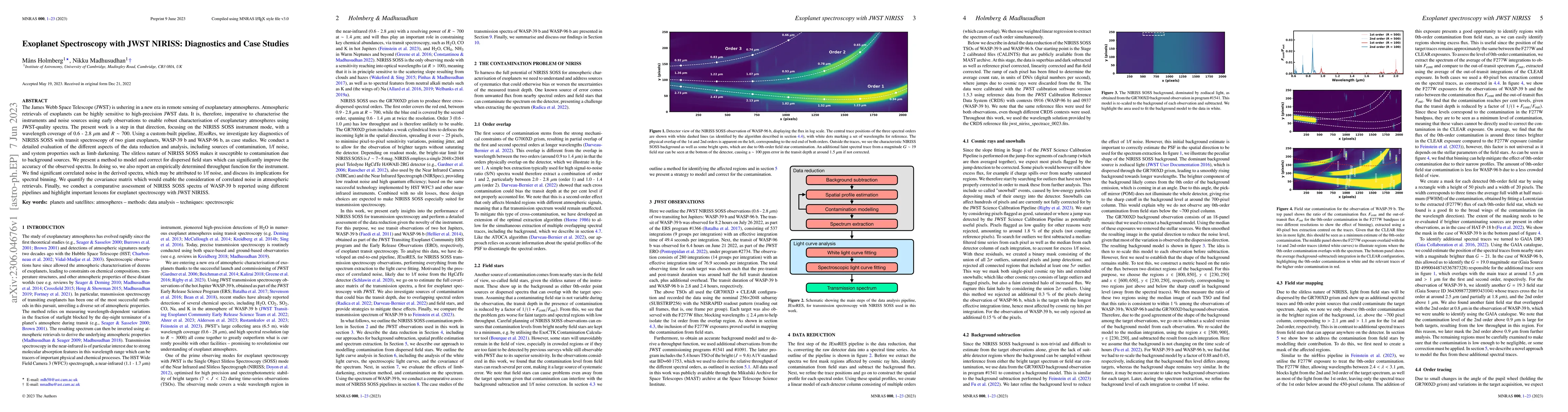 Thumbnail for Exoplanet Spectroscopy with JWST NIRISS: Diagnostics and Case Studies