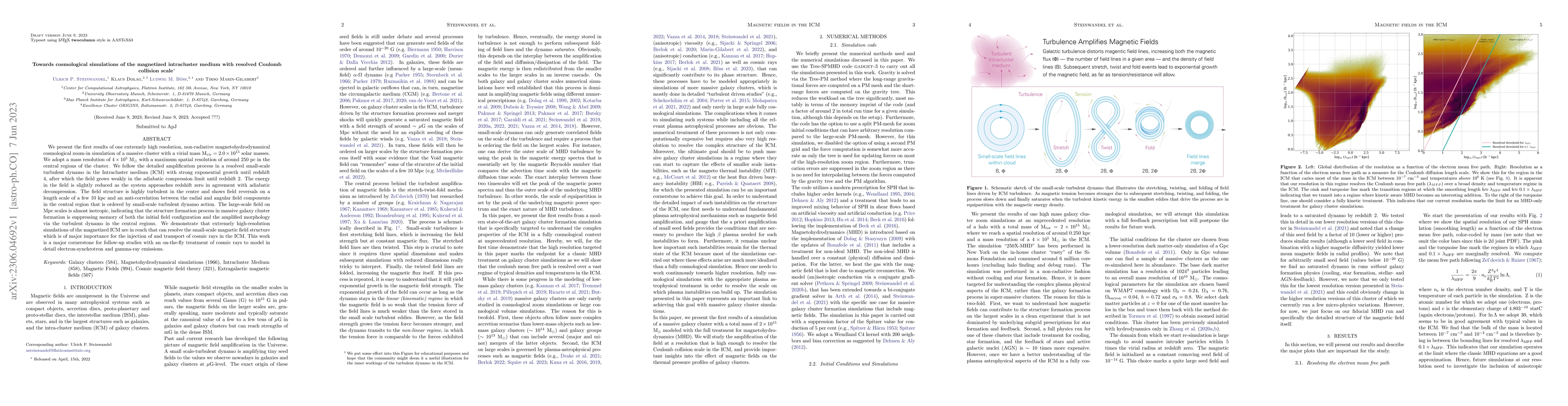 Thumbnail for Towards cosmological simulations of the magnetized intracluster medium
  with resolved Coulomb collision scale