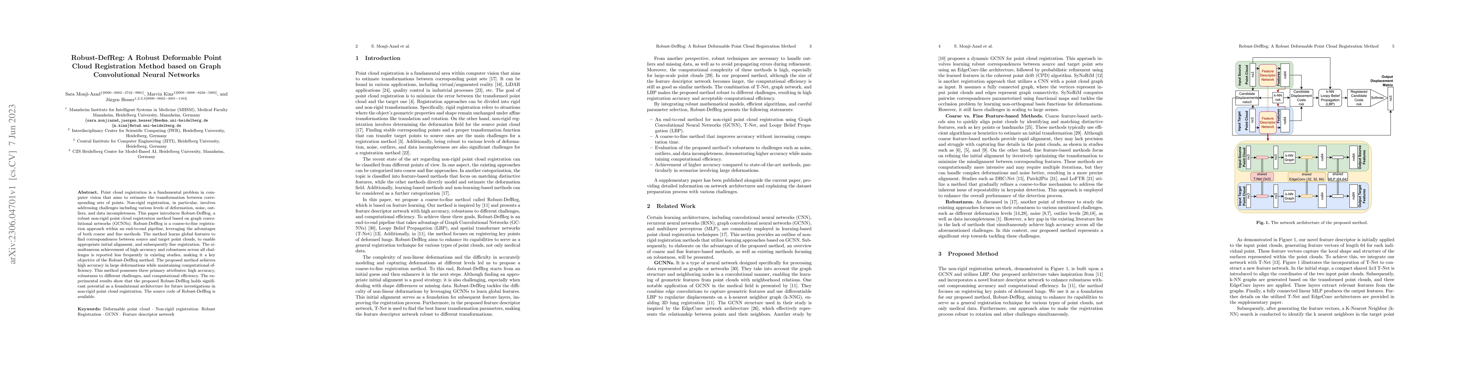 Thumbnail for Robust-DefReg: A Robust Deformable Point Cloud Registration Method based
  on Graph Convolutional Neural Networks