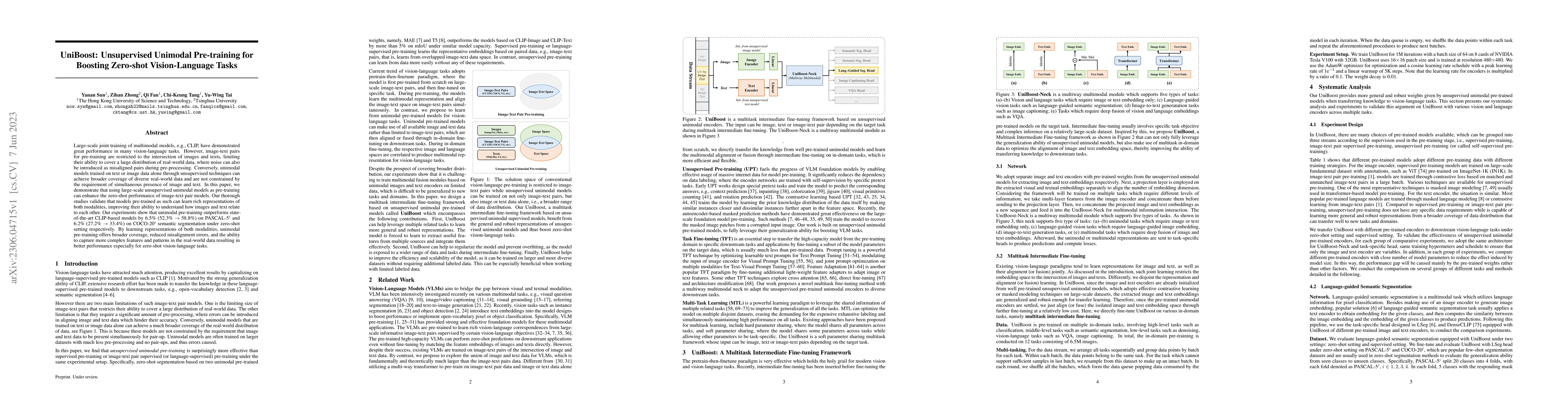 Thumbnail for UniBoost: Unsupervised Unimodal Pre-training for Boosting Zero-shot
  Vision-Language Tasks
