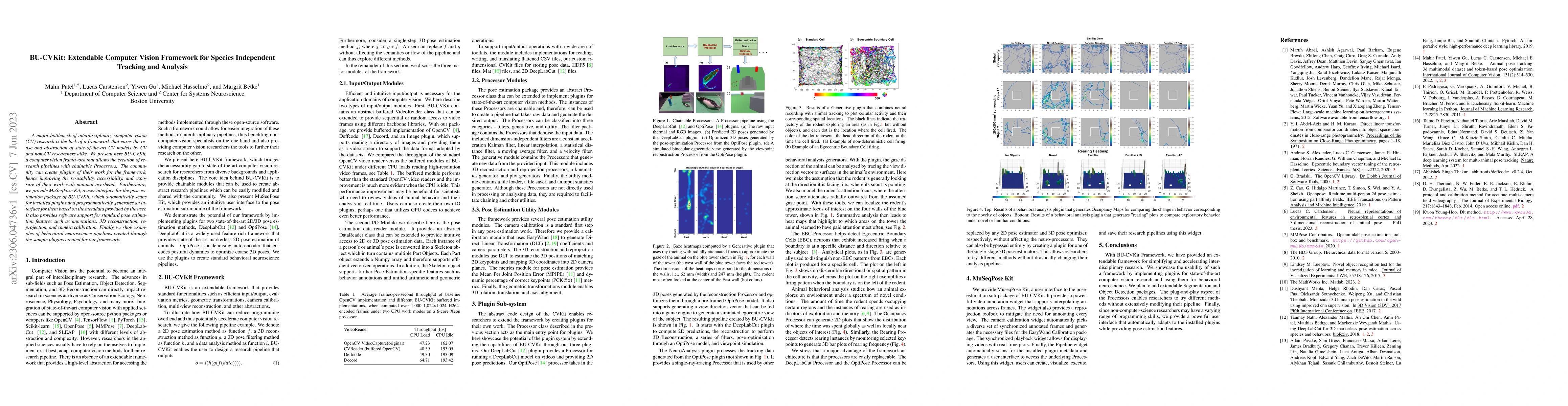 Thumbnail for BU-CVKit: Extendable Computer Vision Framework for Species Independent
  Tracking and Analysis