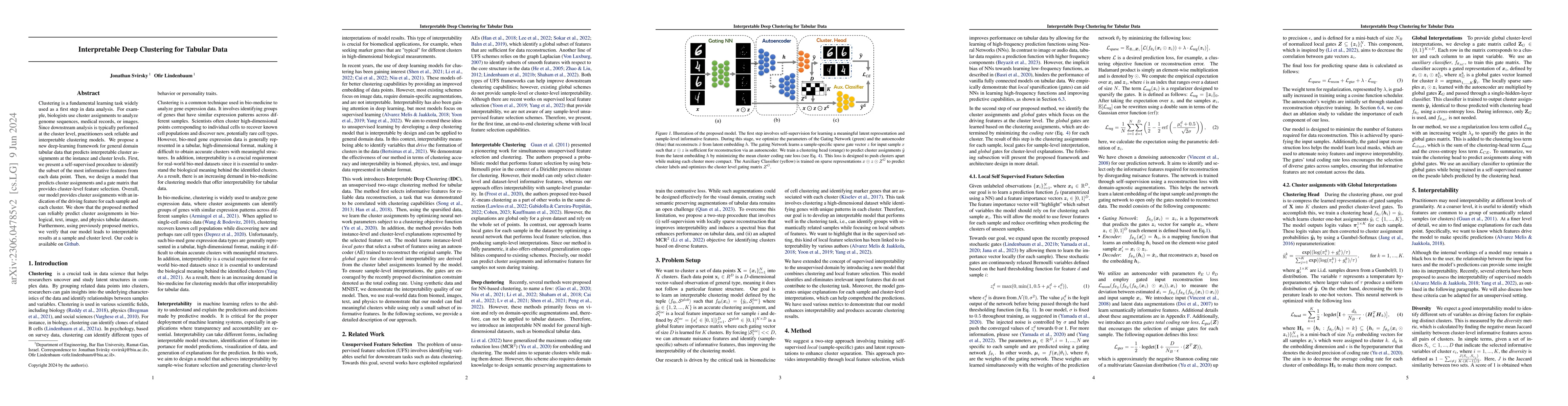 Thumbnail for Interpretable Deep Clustering for Tabular Data